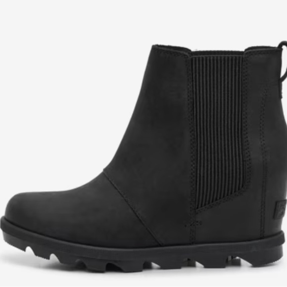 Sorel Joan Rhapsody Chelsea Women's Black Wedge Boots - Picture 2 of 7